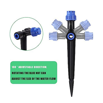HUISUYTON 12 Pcs Push-to-Fit Drip Irrigation Emitters for 1/4 inch Tubing - style: 12pcs- Drip