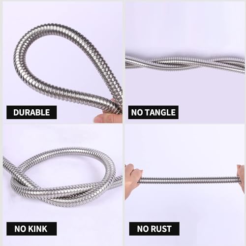 Metal Short Garden Hose 2 ft, Flexible Stainless Steel Garden Hose 2 ft Lightweight Water Hose with Brass Fittings (2 Feet) - size: 2 Feet