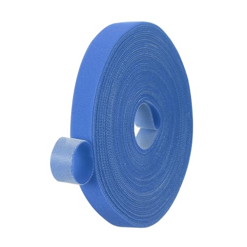 PATIKIL 0.6" x33FT Hook and Loop Tape Double-Sided Nylon Strips Blue - color: Blue, size: 0.6"x33FT
