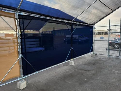 5X16 (Black) HD Mesh Tarp Net Sun Shade Fence Screen Patio Canopy Top - size: 5X16