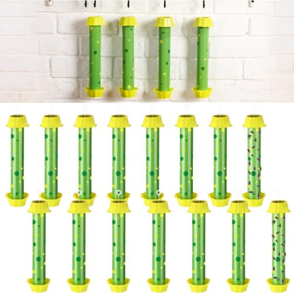 Qualirey 15 Pcs Sticky Fly Trap Fly Stick with Hook, Green Polka Dots - style: Green Polka Dots