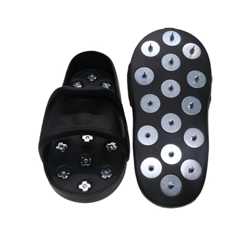 Anti-Slip Spiked Shoes for Epoxy Floors, Resinous Coatings, Self-Leveling Compound, and Paint-X-Large - color: Black, size: X-Large