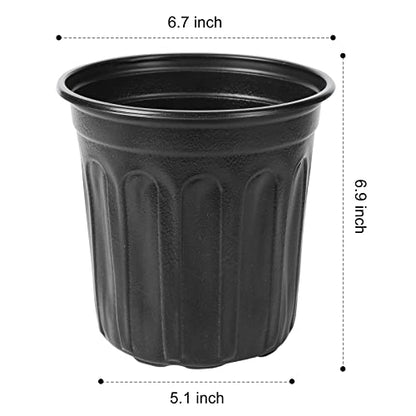 JERIA 50-Pack 1 Gallon Flexible Plant Nursery Pots,Thickened Soft Plastic Seedling Pots,Seed Starting Pot Flower Plant Container for Succulents，Seedlings - size: 1Gallon 50P