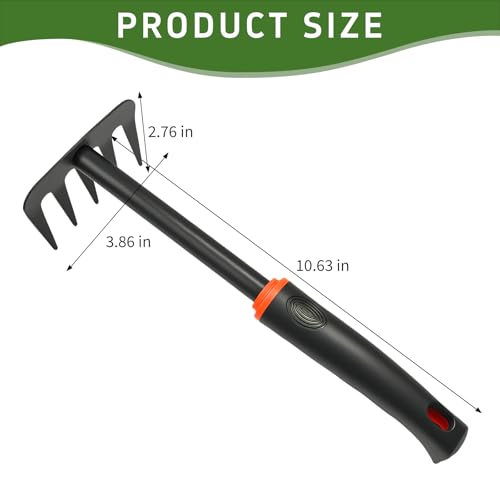 Weed Rake, Small Garden Weeder Rake, Gardening Weeding Tool for Rake for Leaves for Vegetable Gardening Backyard Farm Planting - color: Rake