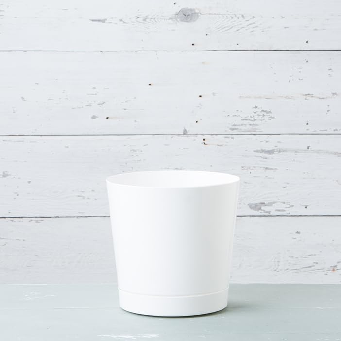 Novelty Majestic Full Depth Cylinder Pot, Glossy White, 12-Inch (10122) - color: White, size: 12 Inch