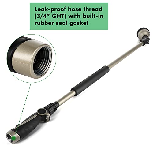 RESTMO 36” Watering Wand for Garden Hose, Heavy Duty Hose Nozzle Sprayer - color: Bronze