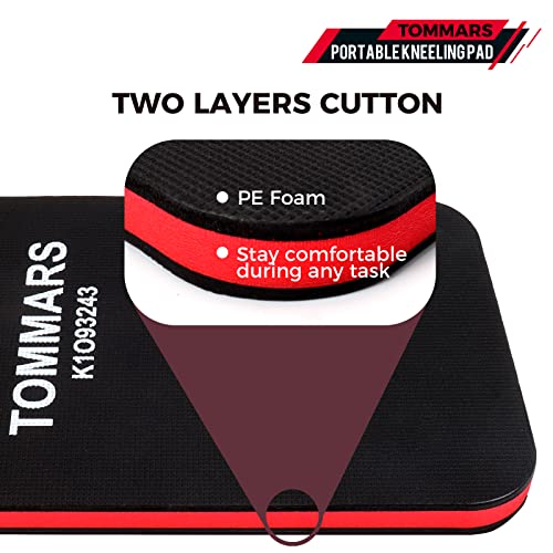 TOMMARS 0.9 Inch Thick Mechanic Kneeling Pad, 15.55 x 9.25 Inches - size: 9.25in Length-Unfodable