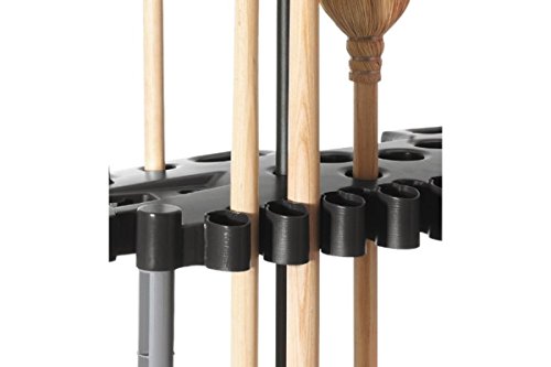 Rubbermaid Garage Tool Tower Rack Easy to Assemble Wheeled Organizes up to 40 Long-Handled Tools/Rakes/ Brooms/Shovles in Home/House/Outdoor/Shed Black - style: Deluxe Tower