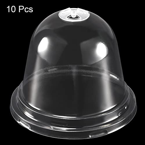PATIKIL 10-Pack 4.1" Plant Humidity Dome Round Plant Cover Clear 10.5cm - size: 4.1"