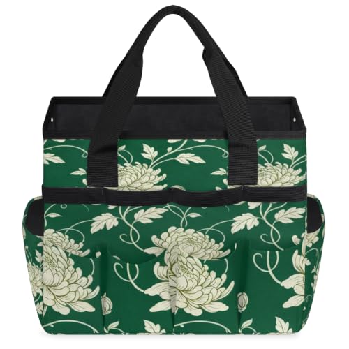 Spring Leaves Gardening Tool Bag,Heavy Duty Garden Tote Bag,Portable Oxford Gardening Storage Basket Organizer Handbag with Pockets Handle,Hand Tools Gifts for Outdoor Garden Lawn Yard - color: color-2