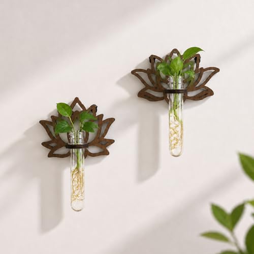 Artilady Plant Propagation Station Wall Hanging, Planter Terrariums Tube - color: Lotus