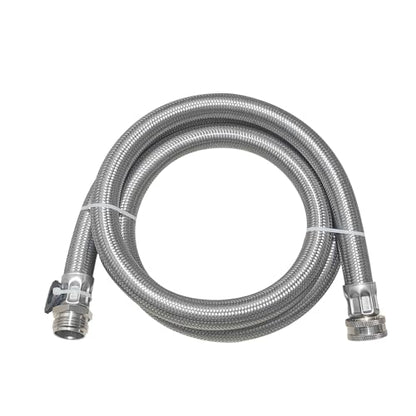 Short Kink-Free Garden Hose Extender, Braided Stainless Steel - size: 5FT, style: Male to Female