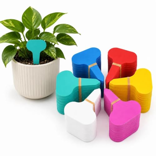 60Pcs T-Type Plant Labels, Waterproof Garden Plant Tags for Nursery Seedlings, Flower Pots, Seed Markers and Gardening Organization