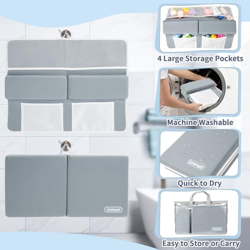 URMYWO Bath Kneeler and Elbow Rest Pad Set, 1.5-Inch Thick Memory Foam Pads - color: Grey