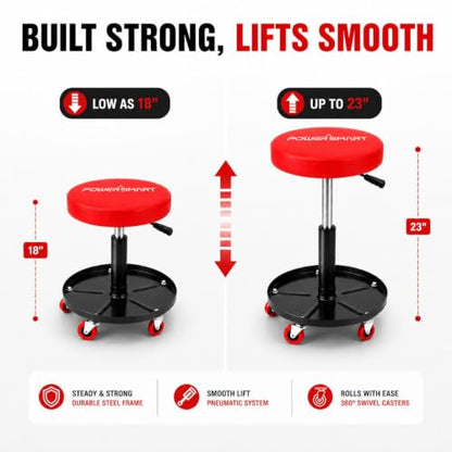 PowerSmart 330 LBS Capacity Roller Seat with 18"-23" Adjustable Height