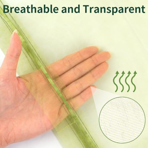 50 Pcs Fruit Protection Bags, 12×16 in Mesh Cover Nets for Tree, Green - color: Green, size: 12×16 in