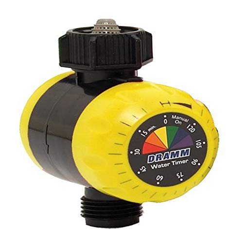 Dramm ColorStorm Premium Water Hose Timer, Mechanical, Turns Water Off Automatically, Up to 120 Minutes of Run Time, Compact for Lawn, Drip, Soaker Hose and Garden, Yellow - color: Yellow