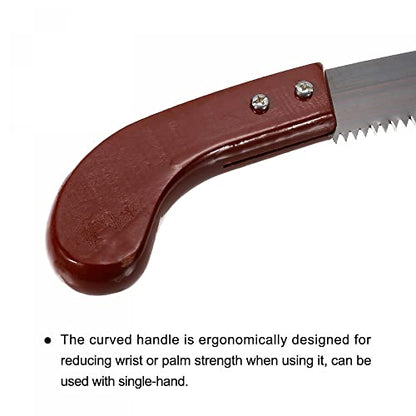 uxcell 10 Inch Pruning Saws Straight Blade Hand Saw Wood Handle for Camping