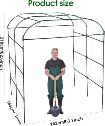 Garden Arch Trellis for Climbing Plants,71x75x87in Black - size: 82.6 x 71 x 63.7 in, U Frame, Black