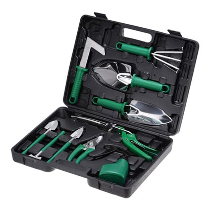 HARFINGTON 1Set Garden Tool Set 10Pcs Plastic Gardening Planting Tools Kits - color: Green