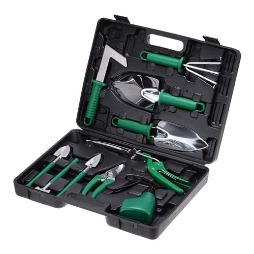 HARFINGTON 1Set Garden Tool Set 10Pcs Plastic Gardening Planting Tools Kits - color: Green