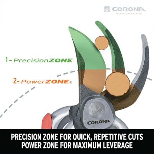 Corona Tools DualCUT Forged Steel Bypass Hand Pruner – 1″ Cutting Capacity Garden Pruning Shears for Branch & Stem Cutting - size: 1 in