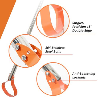 63-Inch Weed Remover Tool with 15° Sharp Spring Steel Blade