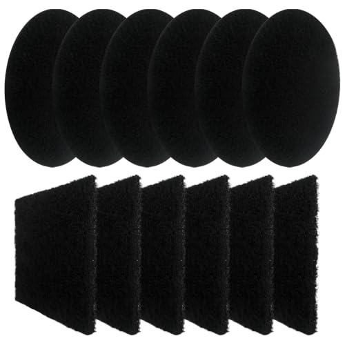2026 New 12 Pack Replacement Filters, Round 6.75" & Square 4.75" Charcoal for Kitchen Compost Bin