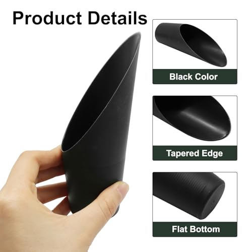 Bonsai Soil Scoops Plastic Garden Shovels, Black, 1 Pcs - color: Black