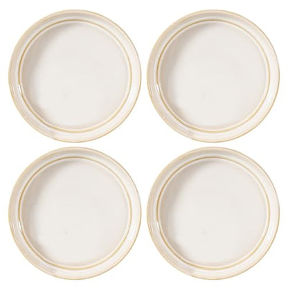 Plant Saucers, 4-Pack 4.5 Inch Ceramic Plant Saucers, Glazed Plant Pot Saucers, Drainage Drip Water Tray, Plant Trays to Catch Water for Indoors Outdoors Succulents Small Potted Plants (White) - color: White