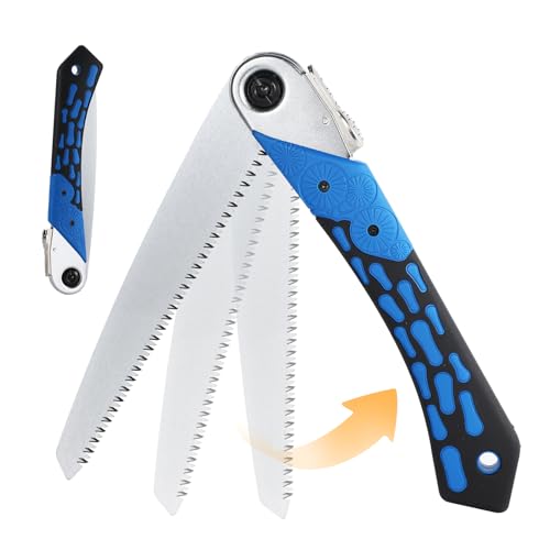 8.3"SK5 Folding Pruning Saw,Anti-Slip Saw for Camping Hiking Garden - size: 8Inch-Blue