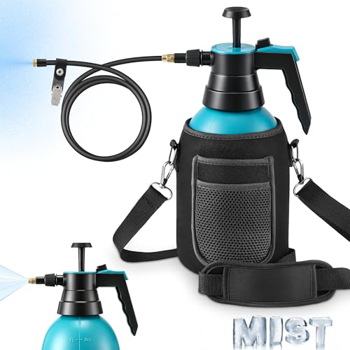 Personal Mister, 2 in 1 Water Spray Bottle with 3.3ft Mist Line, Black, 2L - color: Black, size: 2L