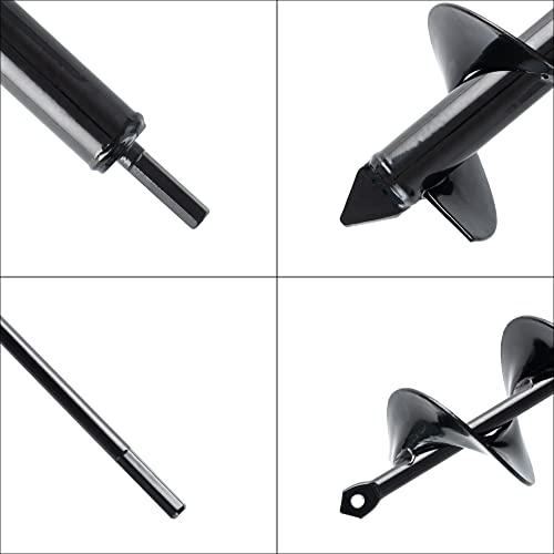 Set 3 (1.6x16, 2.6x16, 3.5x16) Solid Shaft Auger Drill Bit for Planting - Easy Planter Garden Auger - Bulb & Bedding Plant Augers - Post Hole Digger for 3/8” Hex Drive Drill