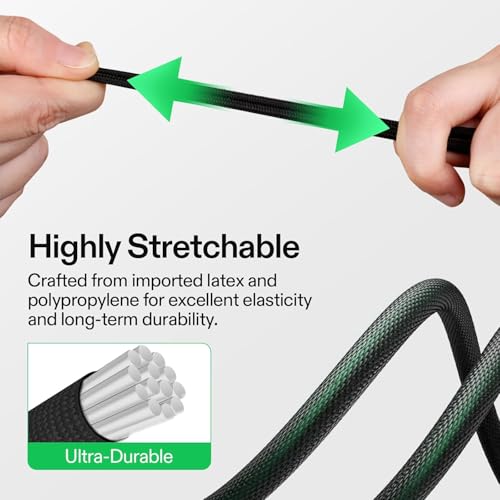2x2 Ft Heavy Duty Elastic Trellis Netting for Climbing Plants -2-Pack Plant Support Net with 4 Hooks, Durable Polyester Mesh for Grow Tents, Vegetables, Fruits & Flowers (Black) - size: 2x2ft Stretched size-3mm d