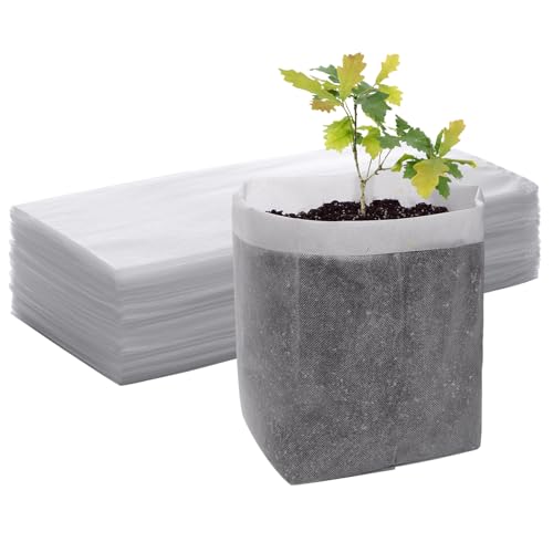 GREANER Degradable Grow Bags, 12.6"x13.4" Plant Bags for Home Garden Greenhouse Supplies, 50-Pack Large Fabric Pots for Vegetable Flower Fruits Potato Tomato Garden Seed Starting - size: 12.6"x13.4"/50pcs