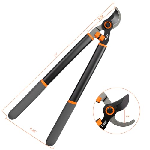 21" Bypass Loppers for Tree Trimming Heavy Duty, 2" Cut Tree Branch Cutter - size: 21''