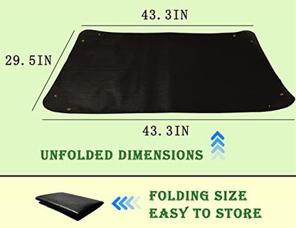 Extra Large 43in*30in Plant Repotting Mat, Waterproof, Foldable, Reusable, Black - color: Black, size: 43 in x 30 in (Rectangular)