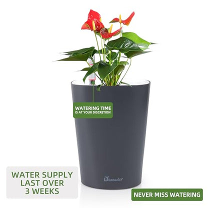 Dexceder 6x7 Self Watering Planter (Slate Gray) - color: Slate Gray