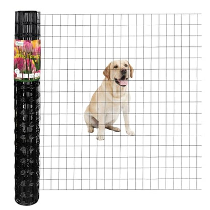 Black PVC Coated Welded Wire Fence 48" x 25' Roll, 2"x3" Mesh, 16 Gauge - color: Black, size: 2''x3'' 16GA 48''x25'