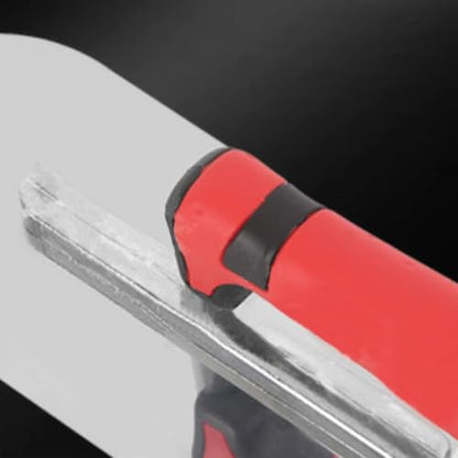 Concrete Tools Stainless Steel Pool Trowel, 14" x 4" Masonry Hand Tool with Soft Grip Handle, Lightweight, Plastering Trowel for Drywall Plastering Construction, Round End (Large:14"L x 4"W) - size: Large:14"L x 4"W