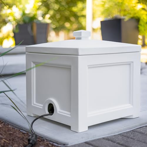 Mayne Inc 5858-W Fairfield Garden Hose White Storage Bin - color: White