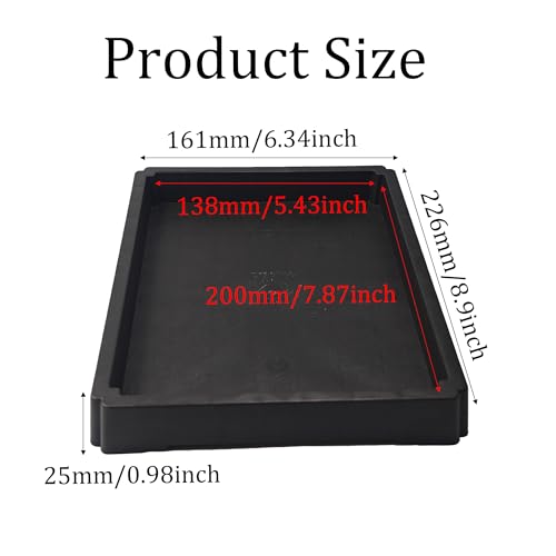 9 Inch Black Plant Saucer Tray, Heavy Duty Resin Flower Pot Drip Tray, Water Catcher for Indoor Outdoor Planters and Seed Starting - size: 9 Inch