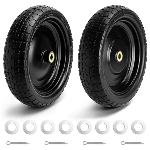 13" Wheelbarrow Tires for Gorilla Cart 5/8" Axle Bore Hole 2.17"Offset Hub