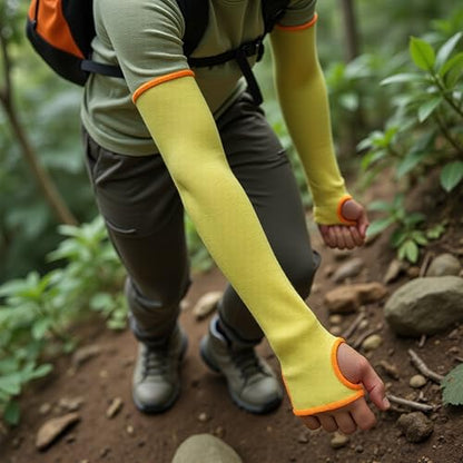 G & F PRODUCTS 100% Kevlar fiber by DuPont Cut Resistant Knit Sleeve, Sold by 6-piece pack - color: Cut Level 3 With Thumslot 18 Inch