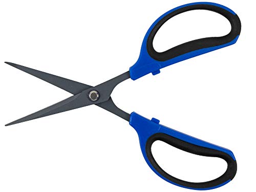 Happy Hydro Trimming Scissors - Straight Tip - 60mm Teflon Blades - Ergonomic Comfort Grip Handles