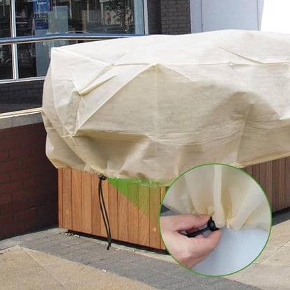 Plant Cover Freeze Protection, Winter Plant Covers, Plant Frost Cover, Tree Plant Freeze Protection Covers, Planter Plant Winter Frost Blanket with Zip Drawstring,2 Pack (59x17.7x15.7INCH) - size: 59*15.7*17.7(2-PACK)