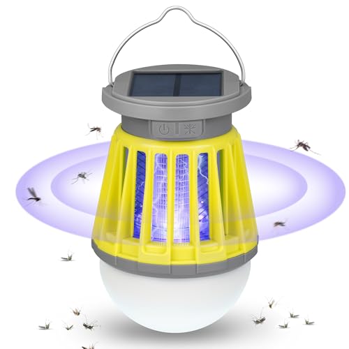 BANPESTT Solar Bug Zapper Outdoor, Portable Mosquito Killer for Camping - color: Green