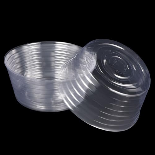 M METERXITY 5 Pack Planter Saucers - Thin Plastic Plant Tray Flowerpot Drip Trays Round Apply to Outdoor/Garden (8 Inch, Clear) - size: 8 Inch