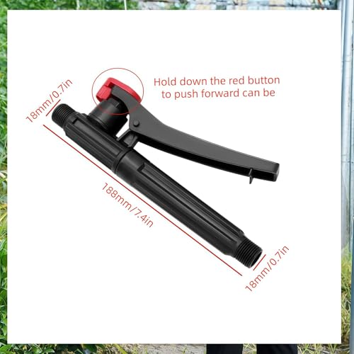 3Pcs Pump Action Pressure Sprayer, Backpack Sprayer Parts Trigger Sprayer Handle, for Garden Agriculture Orchard Forestry Home Manage, Thread Diameter of 18mm