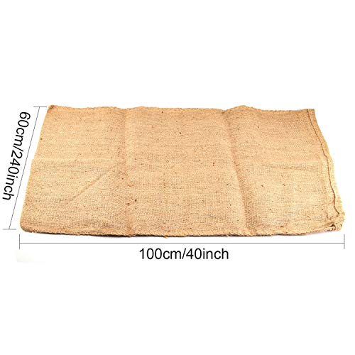 KEILEOHO 6 Pack 40 X 24 Inch Burlap Bags, Planting Growing Bag, Large Potato Sack, Burlap Bag for Vegetables Gardening, Large Food Grade Burlap Sacks for Gardening - size: 6 Pack 40X24In